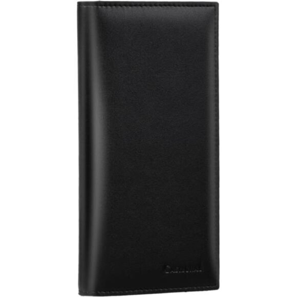 Leather RFID Checkbook Cover Wallet for Men Women Credit Card Holder Slim - Picture 1 of 7